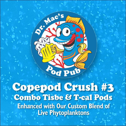 Dr. Mac’s Pod Pub live Tisbe and Tigriopus copepod blend for reef aquariums