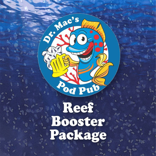 Dr. Mac’s Pod Pub reef booster package for reef aquariums