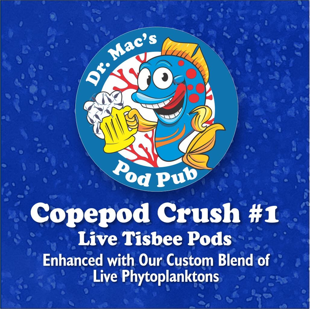 Dr. Mac’s Pod Pub live Tisbe copepods for reef aquariums