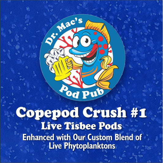 Dr. Mac’s Pod Pub live Tisbe copepods for reef aquariums