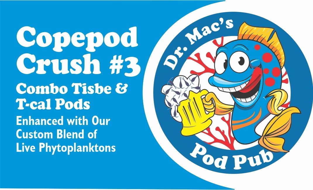 Copepod Crush #3 Combo Mix of Tisbe & T-cal Pods - Dr. Mac's Pod Pub - Custom Brewed Live Foods